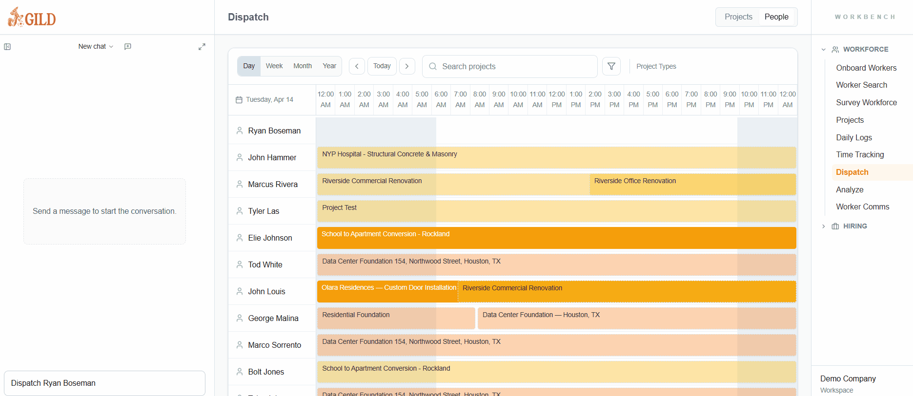 Forge platform overview — chat-driven ops console